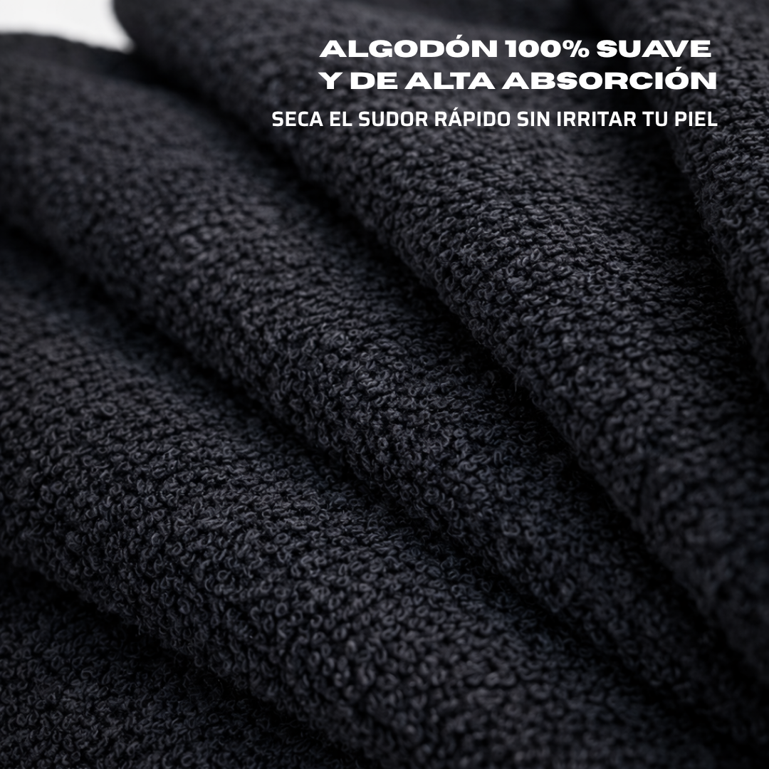 Toalla Negra de Algodón 100% 30x50 cm (450 g) | Pack 3 Unidades