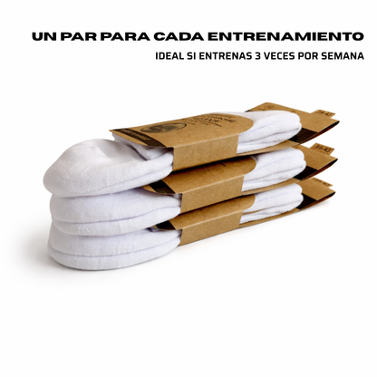 Calcetines Deportivos Blancos (39–43) | Pack de 3 pares