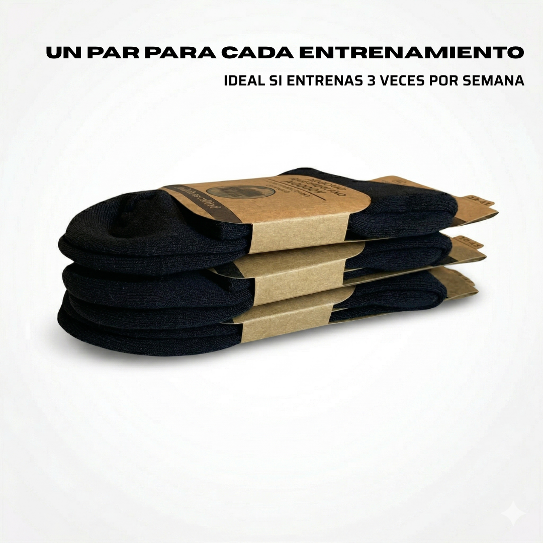 Calcetines Deportivos Negros (39–43) |  Pack de 3 pares