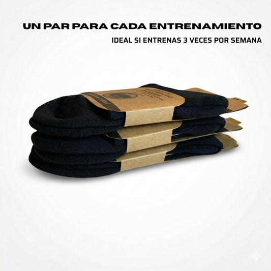 Calcetines Deportivos Negros (39–43) |  Pack de 3 pares