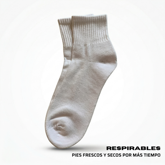 Calcetines Deportivos Blancos (39–43) | Pack de 3 pares