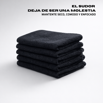 Toalla Negra de Algodón 30x50 cm (450 g) | Pack 5 Unidades
