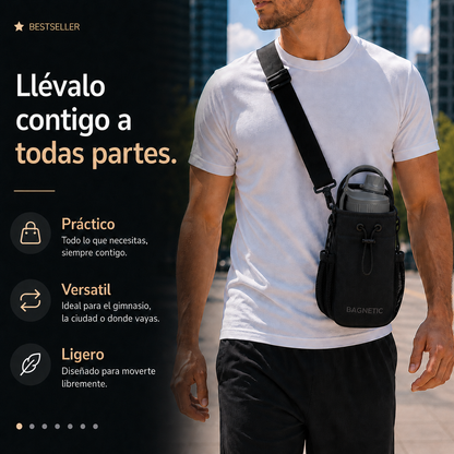 Pack Bolso Magnético Superior + Botella Inox 800 ml