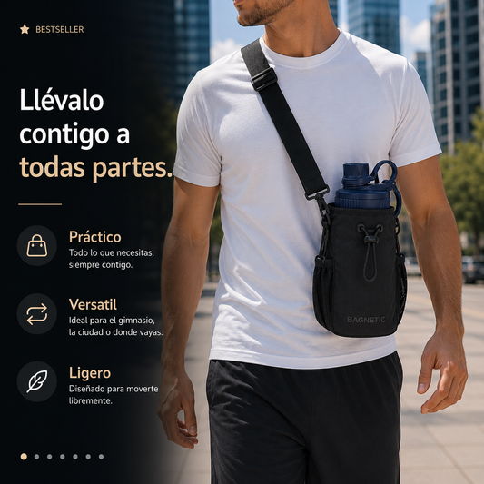 Pack Bolso Magnético Superior + Botella Inox 800 ml