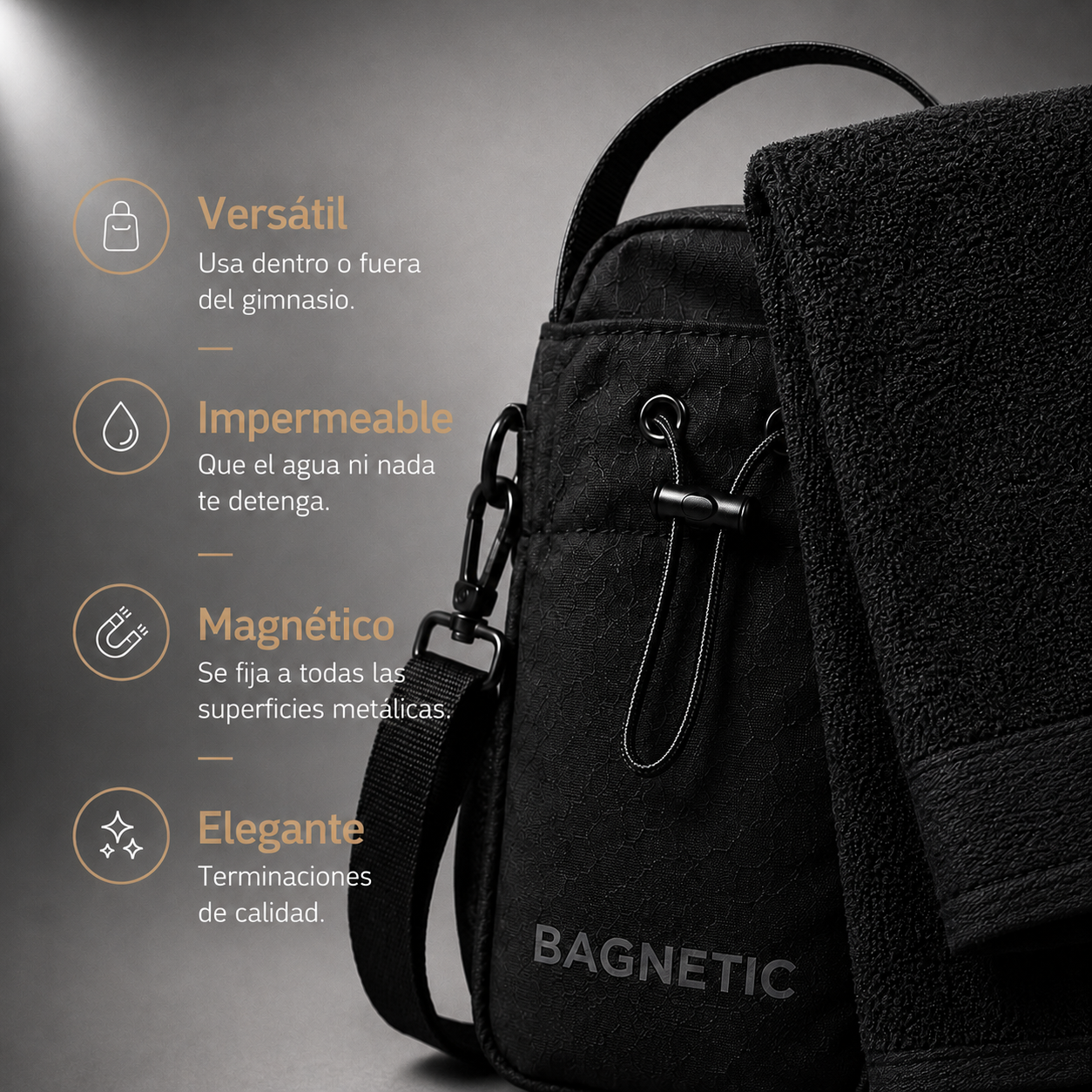 Pack Bolso Magnético Superior + Pack 5 Toallas