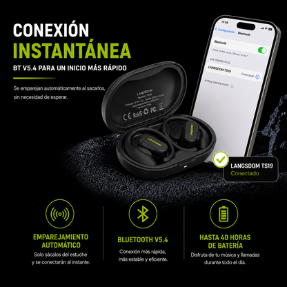 Audifono Langsdom TS19 | Deportivo de Oído Abierto