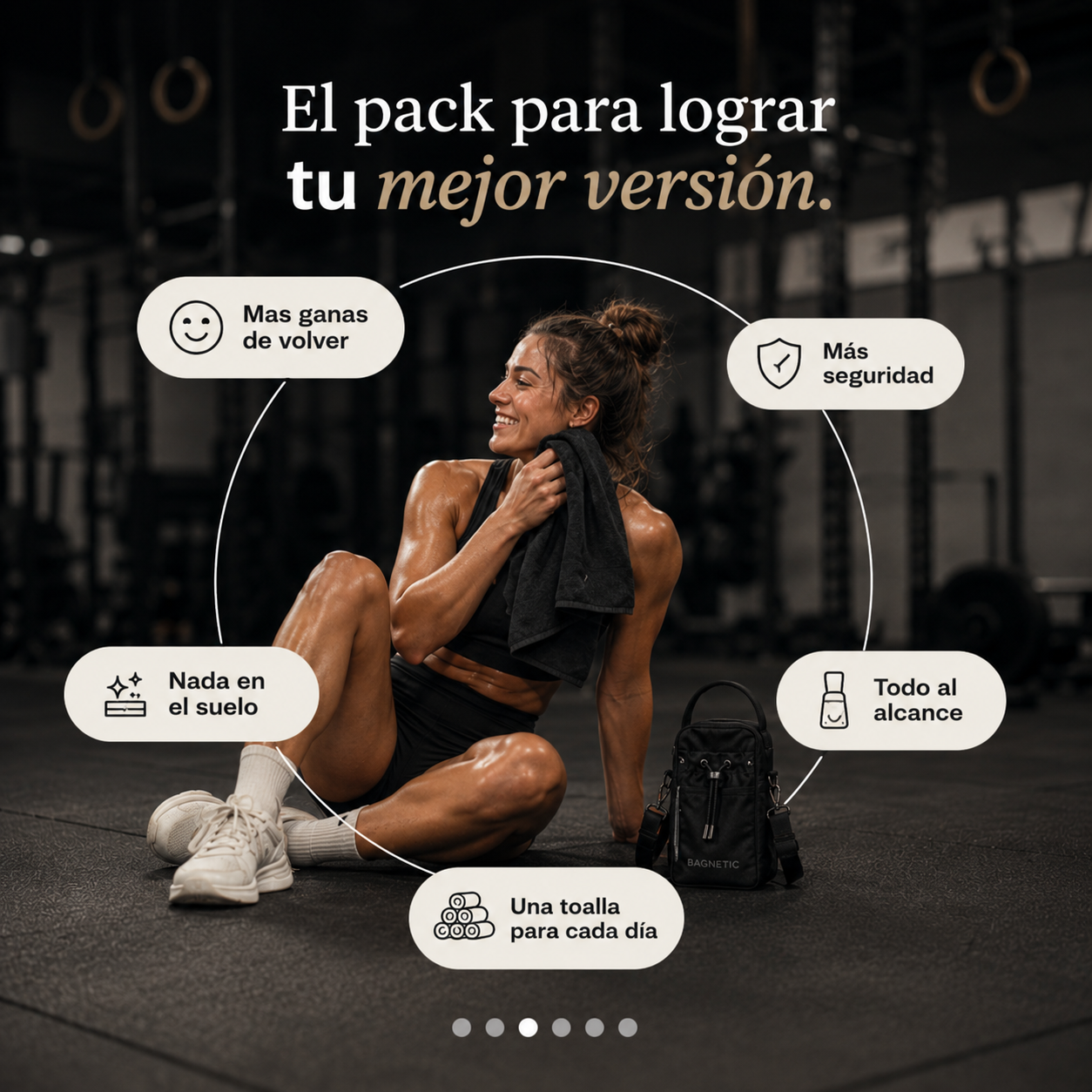 Pack Bolso Magnético Superior + Pack 5 Toallas