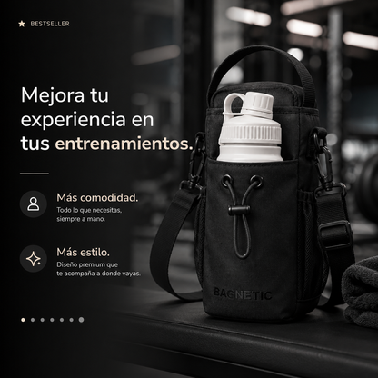 Pack Bolso Magnético Superior + Botella Inox 800 ml