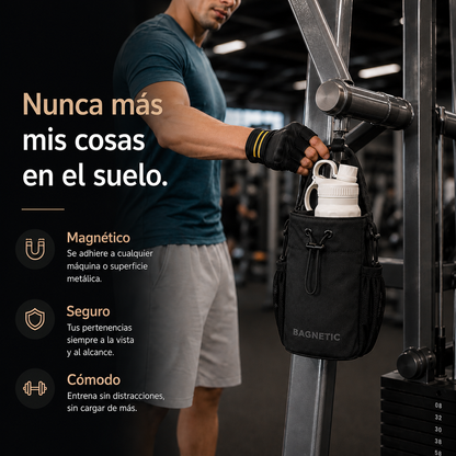 Pack Bolso Magnético Superior + Botella Inox 800 ml