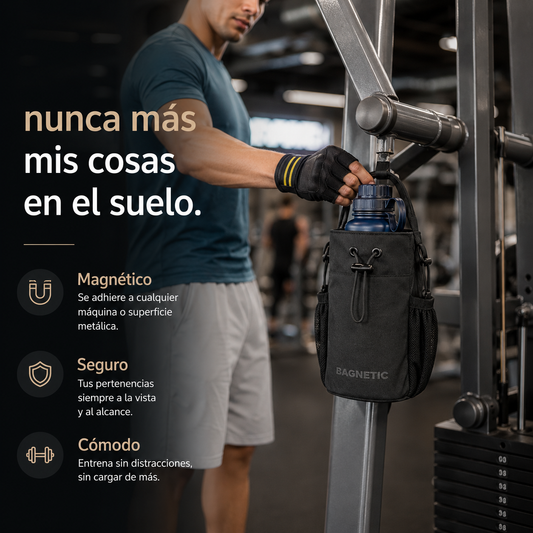 Pack Bolso Magnético Superior + Botella Inox 800 ml