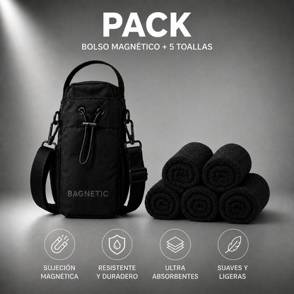 Pack Bolso Magnético Superior + Pack 5 Toallas