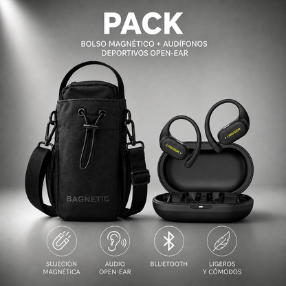 Pack Bolso Magnético Superior + Audífonos Langsdom TS19