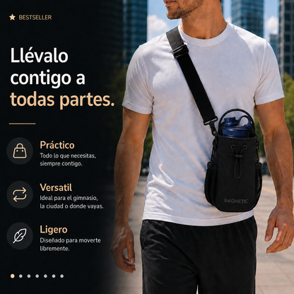 Pack Bolso Magnético Superior + Botella Inox 800 ml