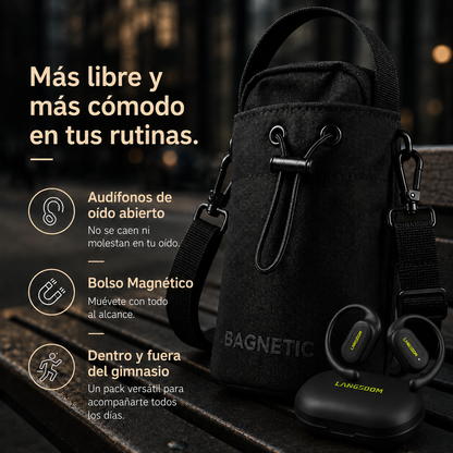 Pack Bolso Magnético Superior + Audífonos Langsdom TS19