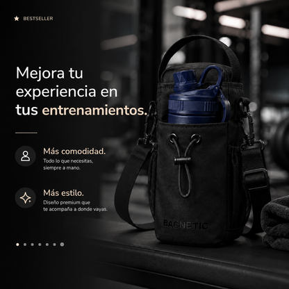 Pack Bolso Magnético Superior + Botella Inox 800 ml